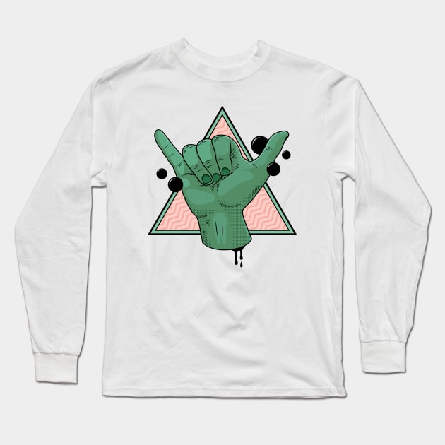 Shaka Long Sleeve T-Shirt by Woah_Jonny